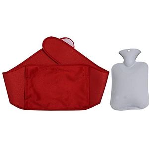 DieffematicRSD Warmwaterkruik 1 Set Warmwaterkruik Zak Met Pluche Taille Cover Voor Pijnbestrijding Winter Warme Heuptas Maag Abdominale Warming band Wrap (Color : Red)