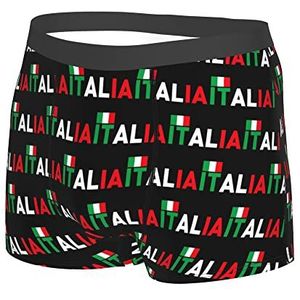 501 Italiaanse Vlag Heren Sport Onderbroek Sneldrogend Sport Ondergoed Cool Ondergoed Trunks Comfortabele Boxer Broek, Boxer Slips 1067, XL