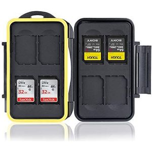 Ares Foto® MC-SD8 geheugenkaart beschermdoos - Geheugenkaarthoes - Kaartkluis - Etui - Waterdichte hoes - Opbergen & transport - Schokbestendige beschermhoes - Kaarthoes voor 8 SD-kaarten