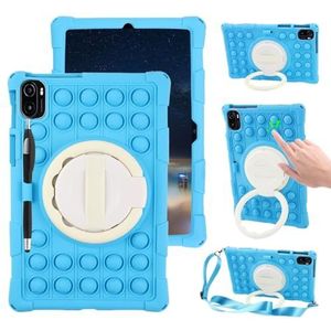 Compatibel met Teclast T50 11"" tablet-pc beschermhoes Cartoon Bubble Model Roterende draagbare ondersteuning siliconen hoes(Color:Sky-blue)
