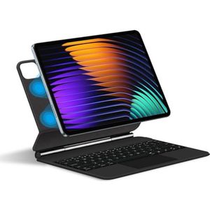 Toetsenbordhoes voor Xiaomi Mi Pad 5/5 Pro 11"" 2021, Magnetische Zwevende Standaard, Toetsenbord Met Achtergrondverlichting, Multi-Touch Trackpad,zwart