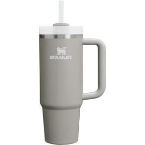 Stanley Quencher H2.O FlowState™ Roestvrijstalen vacuüm-geïsoleerde beker met deksel en rietje, voor water, ijsthee of koffie, smoothie en meer, grijs (Ash), 887 ml