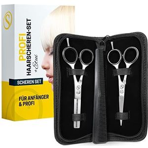 SCHMIEDWERK Haarschaarset, kappersschaar, scherpe en nauwkeurige snit, perfecte haarsnit voor dames en heren, professionele tondeuse met etui (schaarset)