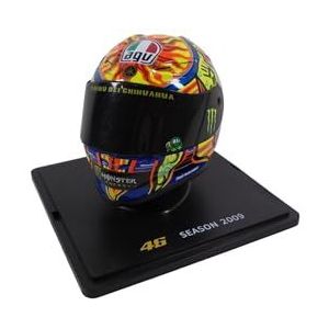 Valentino Rossi Moto GP seizoen 2009 helm op schaal 1:5, compatibel met Yamaha YZR-M1 - CR006