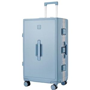 Zakelijke Reisbagage Bagage Zonder Ritssluiting Met Aluminium Frame, Lichtgewicht Koffer Met Harde Schaal En Spinnerwielen Draagbare Koffers (Color : G, Size : 26"")