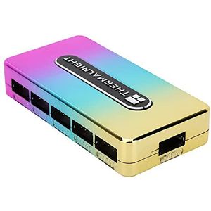Thermalright ARGB Fan USB-hub, controller-ondersteuning, 8 groepen ventilatoren, 8 poorten, 3-pins, 5V, sterke pasta en magnetische zuiging (FAN HUB ARGB REVx10)