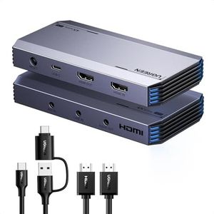 UGREEN Video Capture Card, HDMI Capture Card, USB 3.1 Capture Card 4K HDMI Loop-Out, 4K60Hz / 2K120Hz video game capture voor streaming transmissie, werkt met PS5/Switch/Camera/PC/OBS