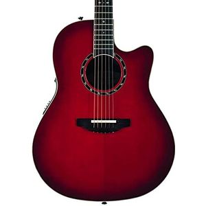 Ovation E-Akustikgitarre Standard Balladeer Deep Contour Cutaway Cherry Cherry Burst
