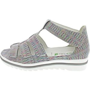 Waldläufer Hakura Damessandalen, bont leer, Meerkleurig, 37 EU Breed