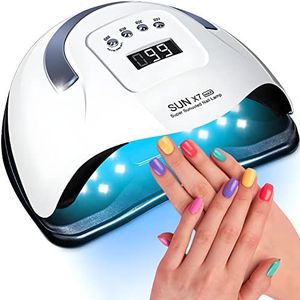 Retoo 14W nageldroger met 10/30/60/99s timer, LCD-scherm, sensor, infrarood, LED UV-lamp voor nagels, nagellamp, uithardingstool voor vinger-/teennagelgel, gelnagels, geschikt voor nagel, wit