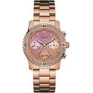 Guess Heren analoog kwarts horloge met roestvrij stalen armband W0774L3, Meerkleurig, band