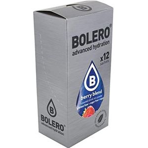 Bolero BERRY BLEND Sticks | 12x3g | Verfrissende suikervrije poederdrank met stevia | Vitamine C | aanbevolen door diabetici over de hele wereld | Bessenmix gearomatiseerde drank