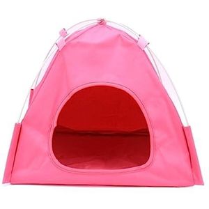 Donut Huisdier Bed Pet Tent Grot Bed Voor Katten Kleine Honden Zachte Stof Draagbare Opvouwbare Pop Up Cat Tent Kitten Bed Waterdicht Comfortabele Bank (Color : Pink, Size : 37 * 37 * 32cm)