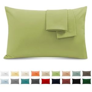 Kussenslopen - Lichtgroen - Set van 2 - 50x70 cm - Gecertificeerd Door Oeko-TEX - Hypoallergeen - Katoen