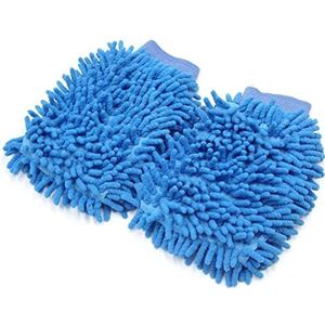 XYWHPGV 2 stuks universele blauwe chenille wassen reinigingshandschoenen want voor thuis auto voertuig(5f2df 703a7 580fc 0c145 07608 b7d98