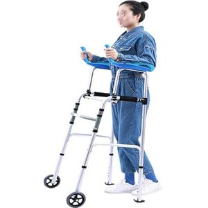 FZDZ Opvouwbare staande wandelaar voor lange mensen - wordt geleverd met armsteunen - extra grote voorwielen - kan niet meer dan 300 lbs wegen - geschikt voor lange senioren en volwassenen