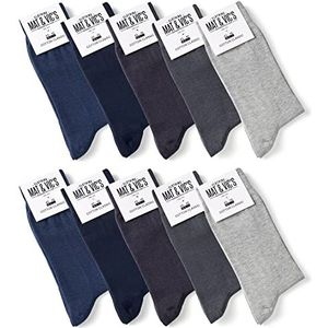 Mat & Vic's 10 paar sokken voor hem en haar, katoen klassiek, comfortabel, klimaat regulerend