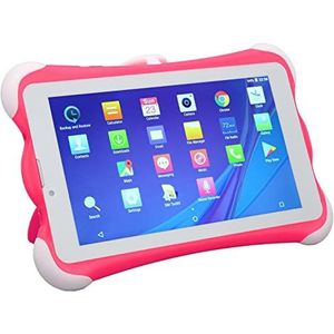 Tablet voor Kinderen, 7 Inch 1280x800 MTK6582 Tablet voor Peuters Roze Dual SIM Dual Standby voor Gaming (EU-stekker)