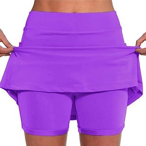 Shorts for Women Active Performance Skort Tennis Golf Sports Skirt Running Workout Yoga Shorts Pocket Skinny Pants High Waisted Pleated Tennis Tummy Control Golf Sports Skort with Pockets