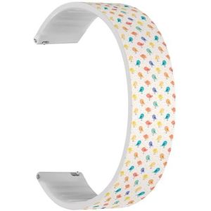 Solo Loop Bandje compatibel met Forerunner 645/645 Music, Forerunner 55, Garmin Forerunner 245/245 Music (Cute Bird) Quick-Release 20 mm rekbare siliconen band accessoire, Siliconen, Geen edelsteen