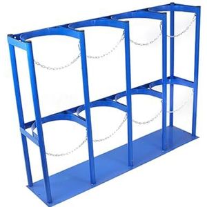 VAYEODEYU Zuurstofcilinderrek, zuurstofcilinderrek, zuurstoftank, gascilinderbeugel, op de vloer monteerbare zuurstofcilinderstandaard, voor opslag zuurstoftank/propaantank (27 cm (10 5/8 inch) x L113