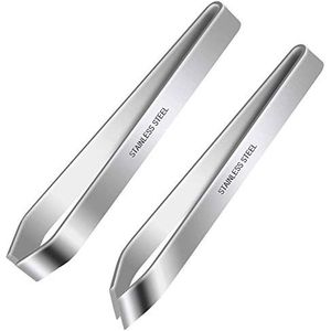 Keuken Pincet Roestvrij Staal Vis Pincet Pincet Botten Visgraat Clip Professionele Pincet Van Roestvrij Staal Voor Het Verwijderen Van Visgraten,Schubben,Varkensveren,Kippenveren En Eendenvere,2 Stuks