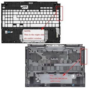 WANGHUIH Palmrest Upper Case & Bottom Case Onderste hoes Behuizing Compatibel met ASUS TUF Gaming F15 FX507 FA507 FX507Z FA507R Laptop