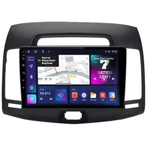 Android 14 Autoradio 9 inch touchscreen voor Hyundai Elantra 4 2006-2012 Autoradio Navigatie met Carplay met GPS navigatie Bluetooth FM USB Steering Wheel Control(X8 8G+128G)