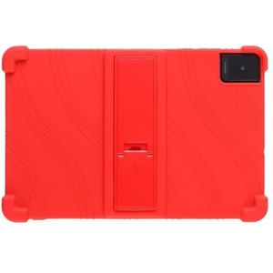 Geschikt for TCL Tab 10 Gen2 8496 10.1 Inch Skin 4 Hoeken Schokbestendig Airbags Zachte Siliconen Verstelbare Stand Cover (Color : Red, Size : For TCL Tab10 Gen2 8496)
