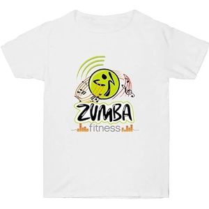 Zumba T-shirt voor dames, grafisch bedrukt, korte mouwen, casual workout-bovendeel, ronde hals, voor zumba, dans, yoga, fitness training, # 1., S