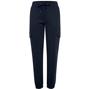 OXMO OXHenni Cargobroek voor dames, stoffen broek, regular fit, Total Eclipse (194010)., M