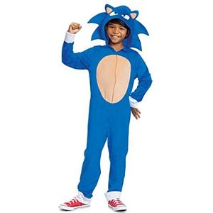 Disguise Sonic the Hedgehog kostuum, officieel Sonic Movie-kostuum en hoofddeksel, kindermaat S (4-6)