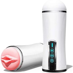 Masturbator anaal Masturbator Cup M??t?rbate?r Elektrische Masturbator 3D telescopische realistische erotische Orale voor Mannen Masturberen Sex met Zuigfunctie als Mond met Vibratie