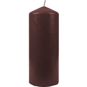 HS Candle Wax kaarsen bruin stompkaarsen Ø6cm x 13,5cm - kaars in vele kleuren, lange brandduur - gemaakt in EU - kaarsen blokkaarsen - wax