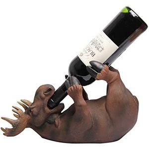 Wijnrekken Dronken Rendier Miniatuur Wijnfles Houder Decor Hars Herten Wijnrek Tafelblad Barware Ornament Ambachtelijke Accessoires Benodigdheden Wine Racks