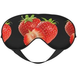 Verse aardbei unisex elastische verstelbare gesp ontwerp verduisterende slaap oogmasker voor thuis reizen yoga kantoor dutje