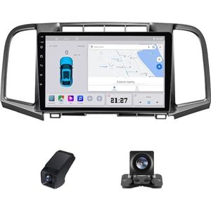 Android autoradio 2 Din geldt voor Toyota Venza 2008-2016 met Draadloze Carplay Android Auto GPS Navi WiFi 9 inch met Bluetooth FM+ Achteruitrijcamera/Stuurwielbediening(B,X1)