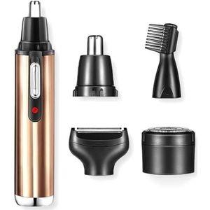 Waterdichte elektrische scheerapparaat en neustrimmerset, pijnloos gezicht, hoofd en nek, baardknipper, draagbaar plastic ontwerp