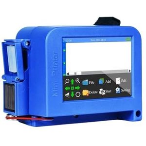 2.8 ''Mini Handheld Inkjet Printer Met 12.7mm Mondstuk for Barcode Batch Datum Nummer Vervaldatum Mini Printer draagbare voor Tekst Barcode Datum Tijd, etc(Include 2 Cartridges)