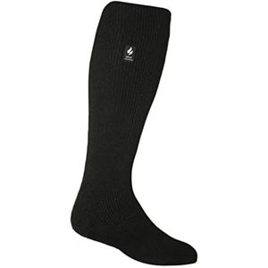 HEAT HOLDERS - Mens & Womens knie hoge thermische sokken | Extra dikke warme sokken met pluizige geïsoleerde binnenkant voor de winter | Ideale sokken voor outdoor laarzen, Zwart, 37-42 EU