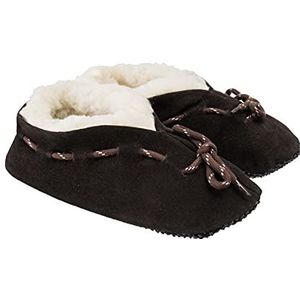 Unisex Puur Schapenwol Warm Wol Pantoffels Boots Schapenvacht B01 (42, B01 Bruin)