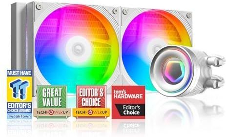 ID-Cooling - FX240 Infinity - Liquid Processor Cooler - Wit - aRGB Verlichting