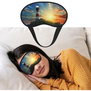 Lighthouse oogmasker om te slapen, zacht satijnen slaapschaduwbedekking, blinddoek met elastische band, reizen, dutje, verduisterende oogschaduwhoes voor vrouwen en mannen
