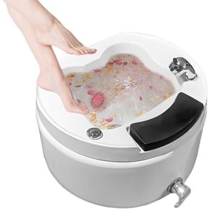 Verwarmd voetenbad met bubbelstraalmassage, professioneel pedicurebad met LED-indicator en draagbaar ontwerp, diepe ontspanningsvoetbad voor persoonlijke verzorging en stressverlichting Classic