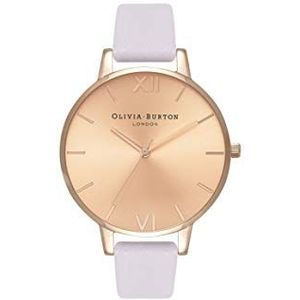 Olivia Burton Dames analoog kwarts horloge met lederen armband OB16BD110