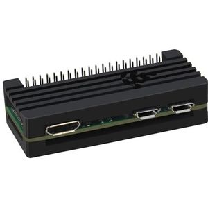 eleUniverse Raspberry Pi & Zero 2W behuizing met aluminium passieve koeling, koellichaam en 20-pins GPIO-header voor Zero en Pi