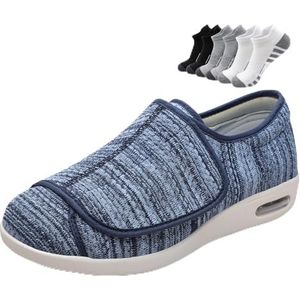 Diabetische Schoenen Voor Voetbehandeling,Ontwerp Zachte Sneakers(Blue,48 EU)