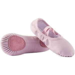 Ballet Schoenen Vrouwen Ballet Slipper Dans Schoenen PU Klassieke Schoenen Yoga Sok Volledige Zool voor Kinderen Meisjes Volwassenen 25, roze, 41.5 EU