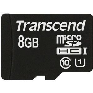 Transcend TS8GUSDU1 Class 10 Premium microSDHC 8GB geheugenkaart UHS-I met SD-adapter