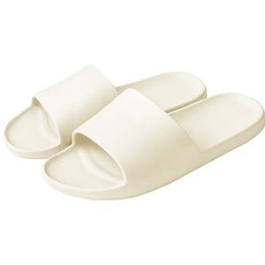 Vrouwen Mannen Douche Slippers Badkamer Sandalen Anti Slip Strand Zwembad Binnen Buiten Huis Slippers, Beige, 42/43 EU